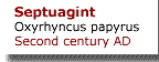 The Septuagint was written in the 200s BC. This Oxyryncus papyrus dates from the second century AD.<empty>